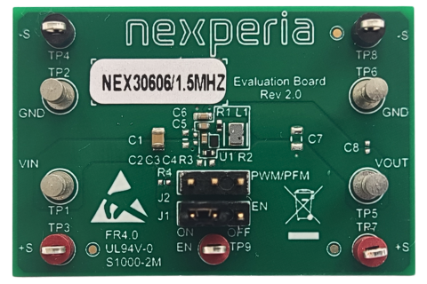 NEX30606：1.8至5.0 V，600 mA，220 nA超低Iq降壓轉(zhuǎn)換器評(píng)估板